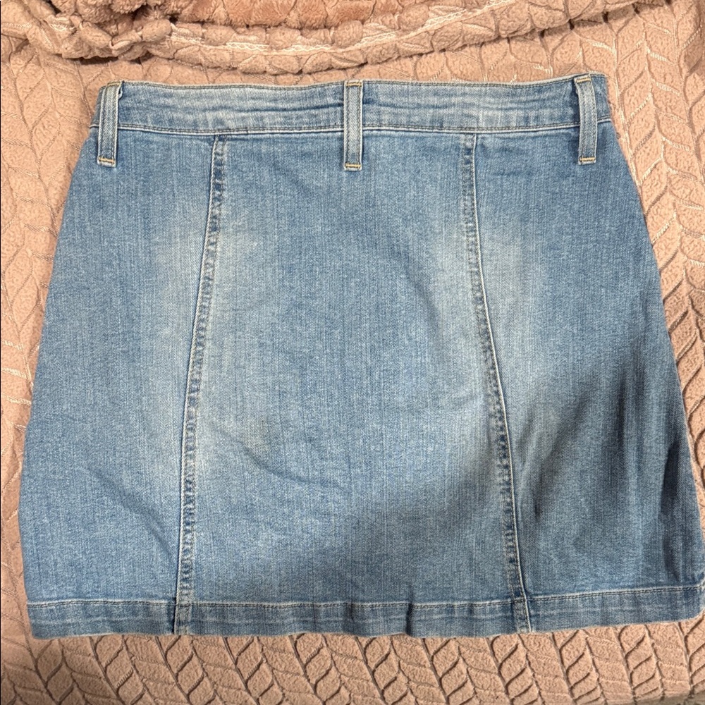 Just Black Denim Button-Up Mini Skirt - Picture 6 of 8